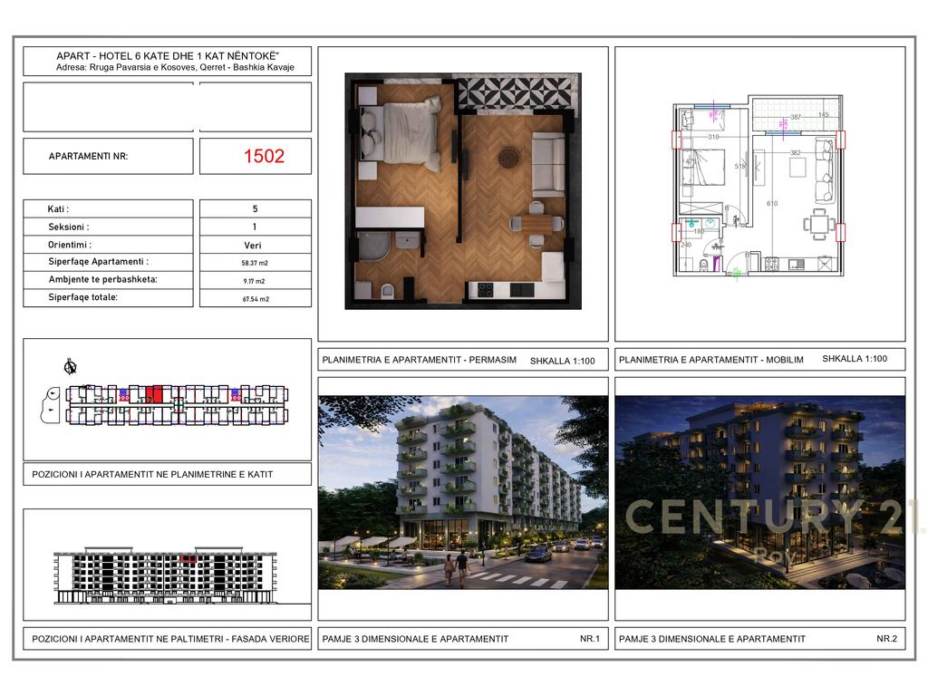 SHITET APARTAMENT 1+1 TEK ERDIAR RESIDENCE, QERRET!