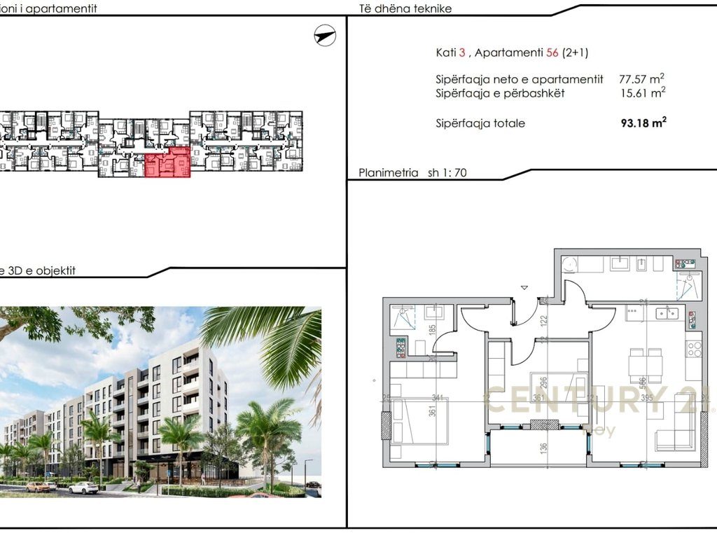 SHITET APARTAMENT 2+1+2 NE NDERTIM TE RI TEK MALI I ROBIT! 4