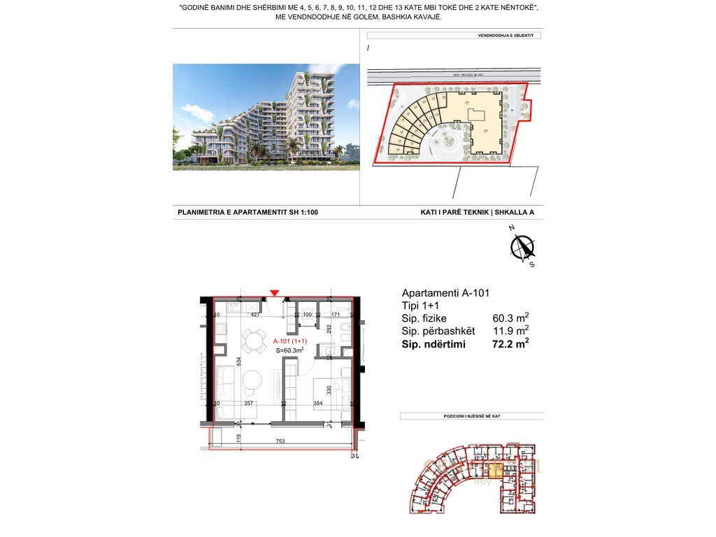Apartament 1+1 Për Shitje në Super Rezidencen TIKTALIK 2