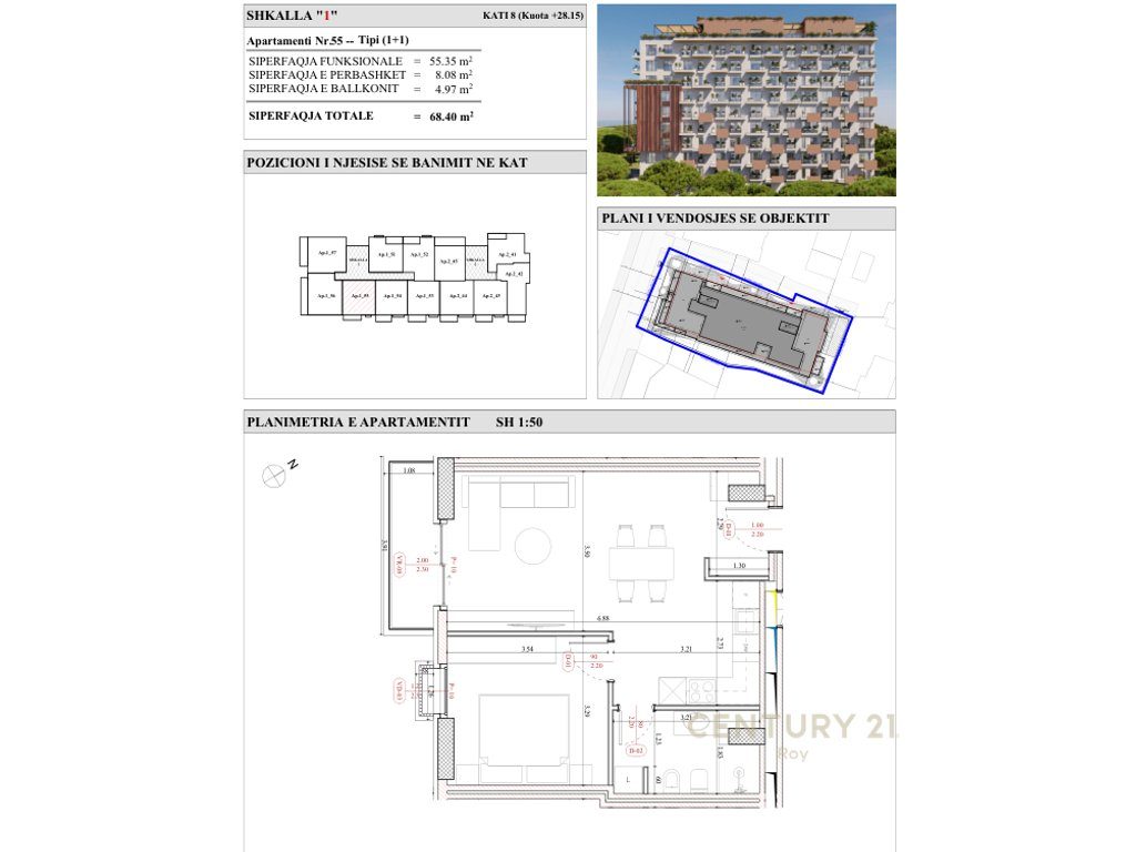 INVESTO PRANE DETIT, "ALMAR RESIDENCE" , APARTAMENTE 50 METRA LARG ME DETIN, MUNDESIA PAGESE ME KESTE !!! 2
