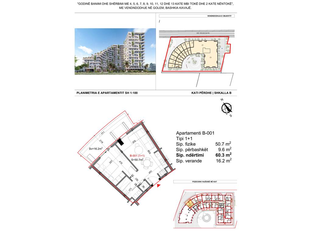 Apartament 1+1 Për Shitje në Super Rezidencen TIKTALIK
