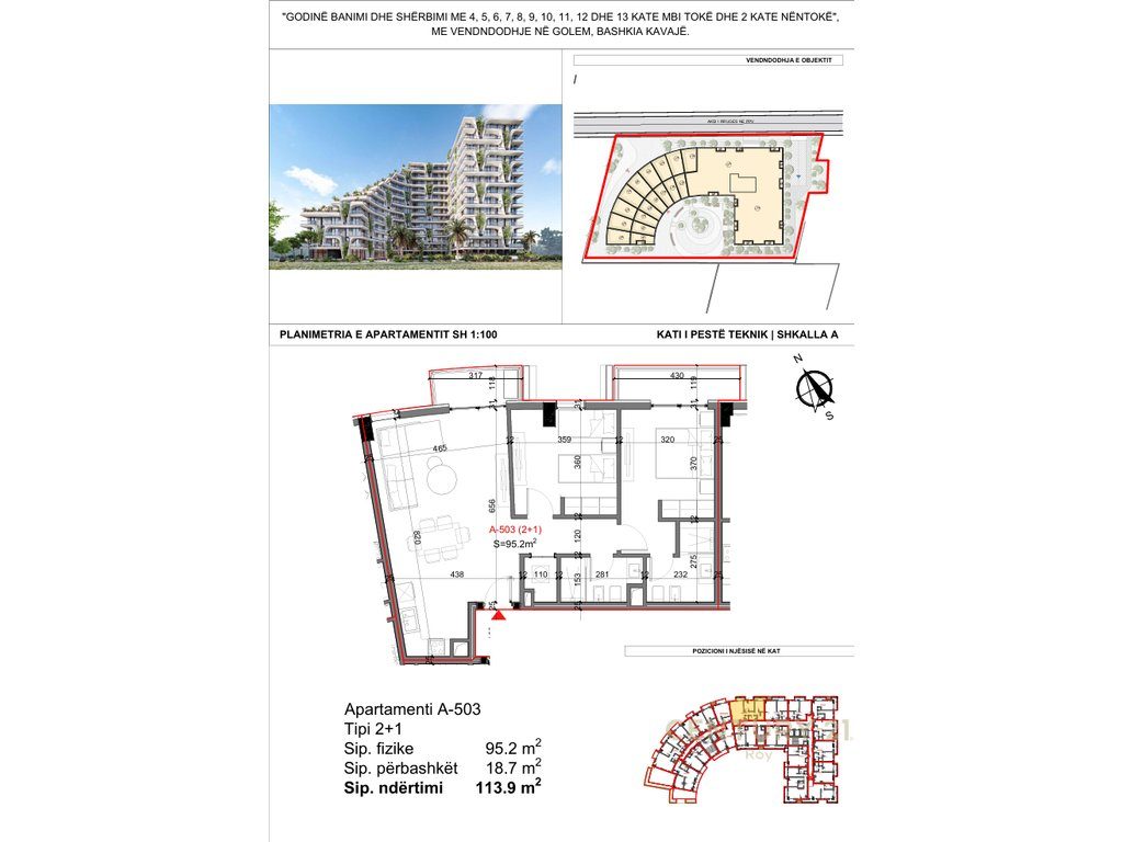 Apartament Pamje Deti 2+1+2 Për Shitje në Super Rezidencen TIKTALIK