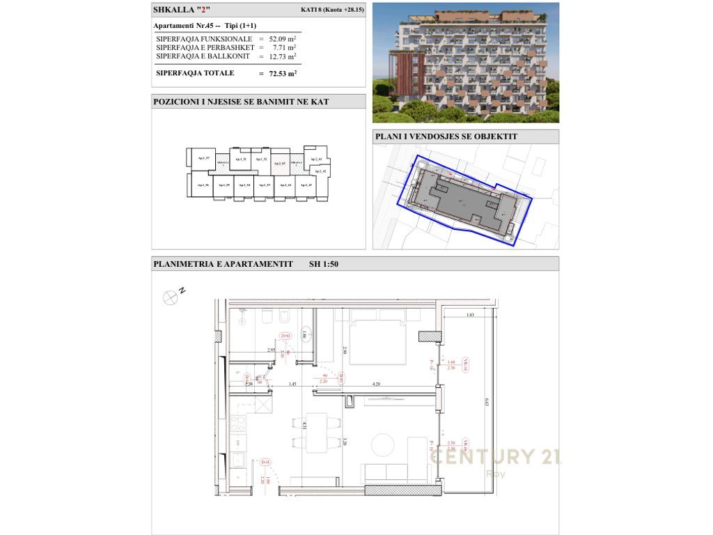 INVESTO PRANE DETIT, "ALMAR RESIDENCE" , APARTAMENTE 50 METRA LARG ME DETIN, MUNDESIA PAGESE ME KESTE !!! 2