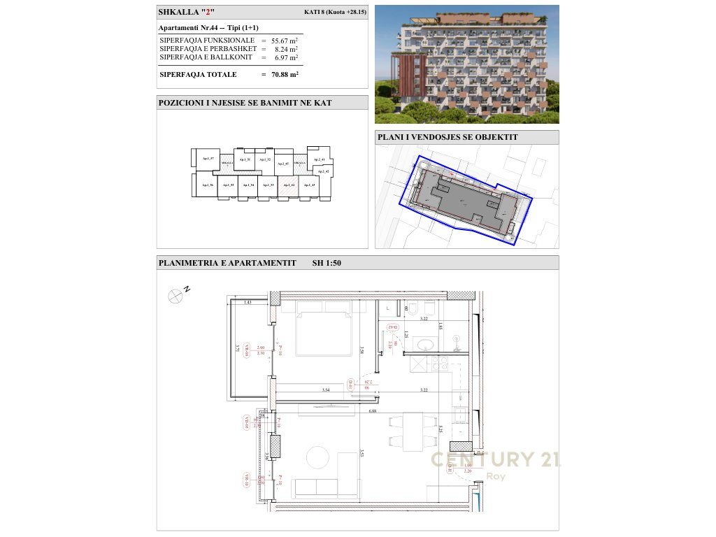 INVESTO PRANE DETIT, "ALMAR RESIDENCE" , APARTAMENTE 50 METRA LARG ME DETIN, MUNDESIA PAGESE ME KESTE !!! 2