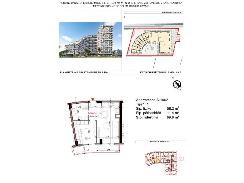 Apartament Full Pamje Deti 1+1 Për Shitje në Super Rezidencen TIKTALIK