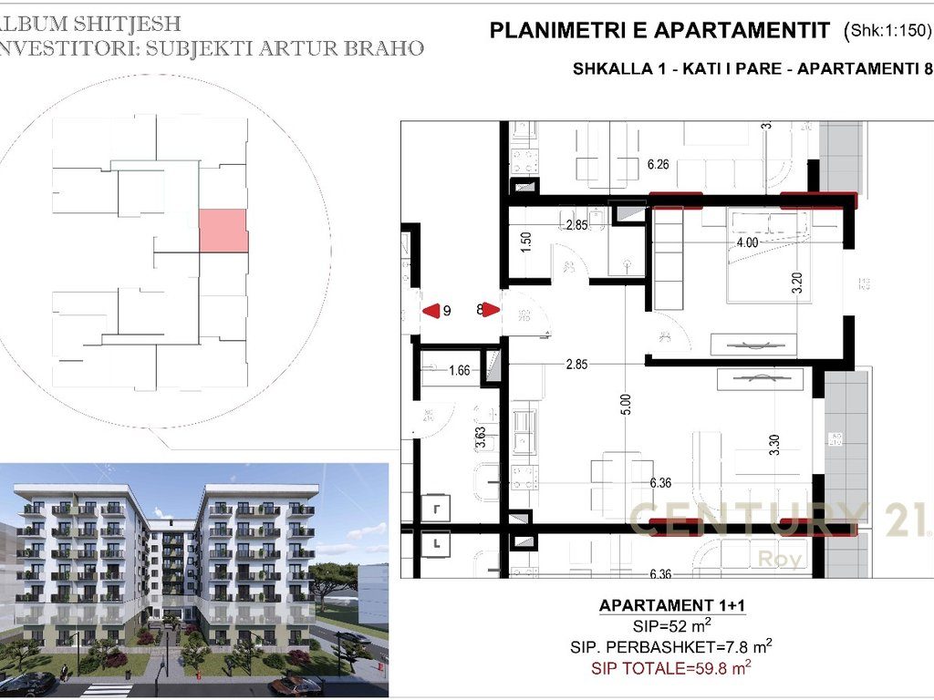 APARTAMENT 1+1 PER SHITJE NE GOLEM MUNDESI PAGESE ME KESTE!
