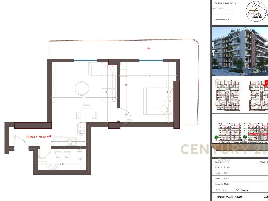 Apartament 1+1 Për Shitje në Golem, Mali i Robit, Durrës - 111,300.00€ | 79.5 m²