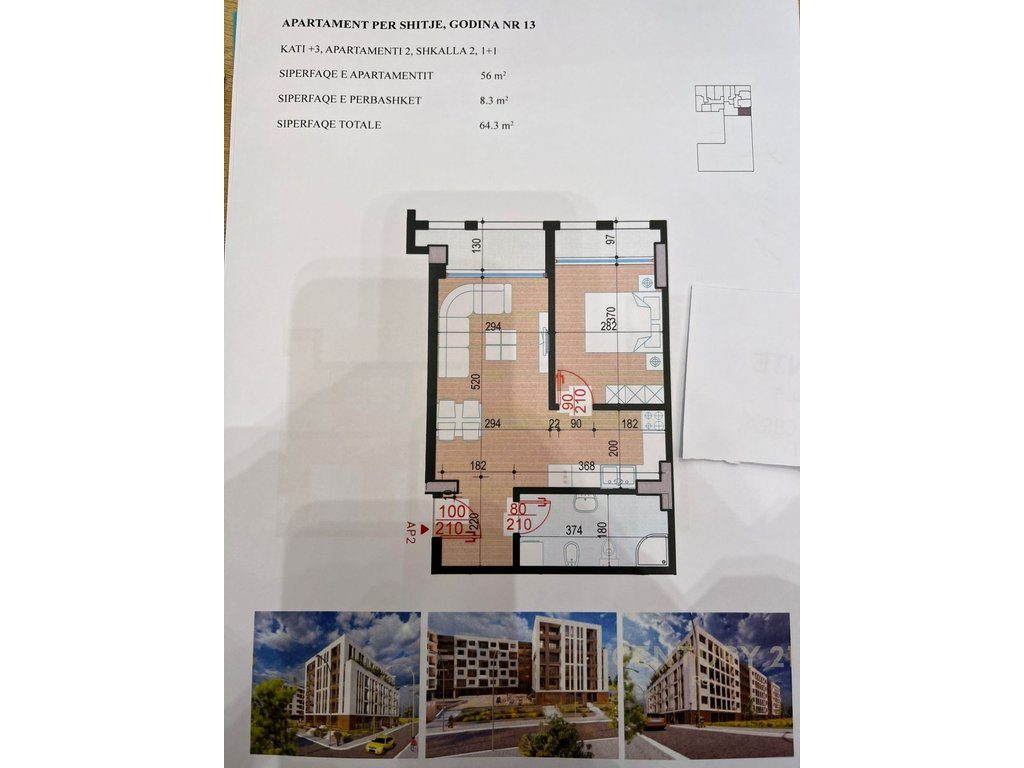 Apartament 1+1 në shitje në Golem, Durrës - 77,160€ | 64 m²