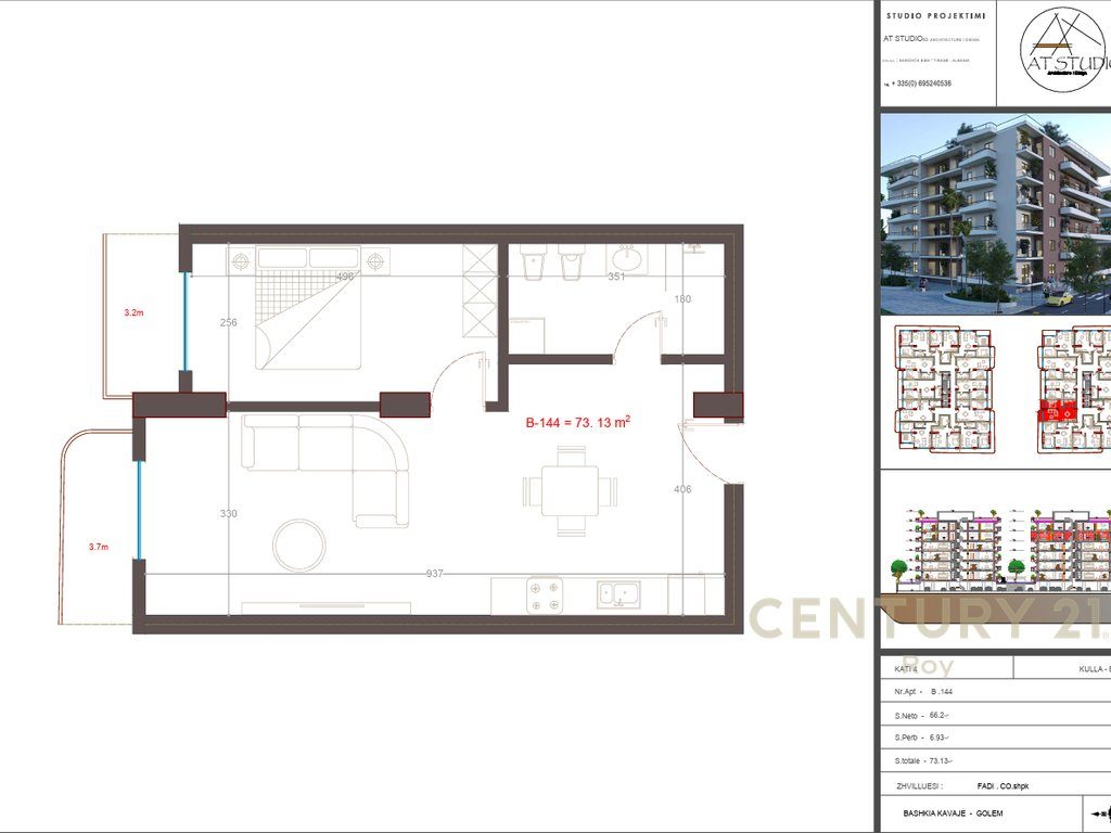 Apartament 1+1 Për Shitje në Golem, Mali i Robit, Durrës - 102,500€ | 73 m²