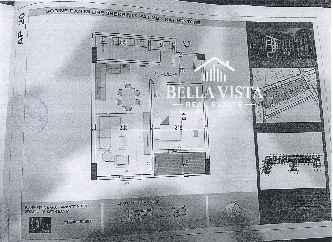 APARTAMENT 1+1 PËR SHITJE – VENATINO RESIDENCE 2