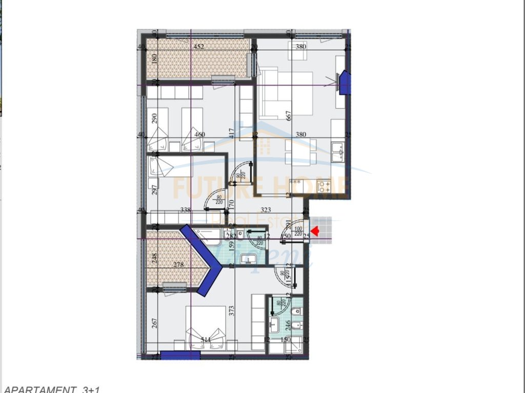 Shitet, Apartament 3+1+2, Colonnade Building, Rruga Dritan Hoxha, Tirane. 4
