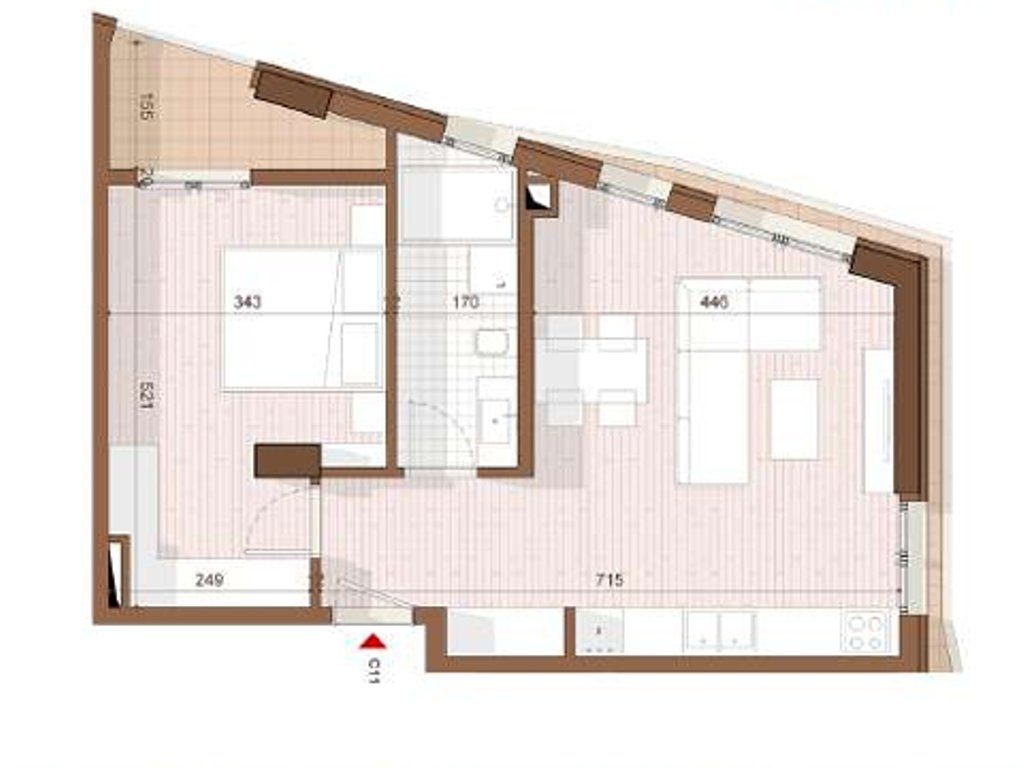 SHITET APARTAMENT 1+1 NE SHENGJIN 3