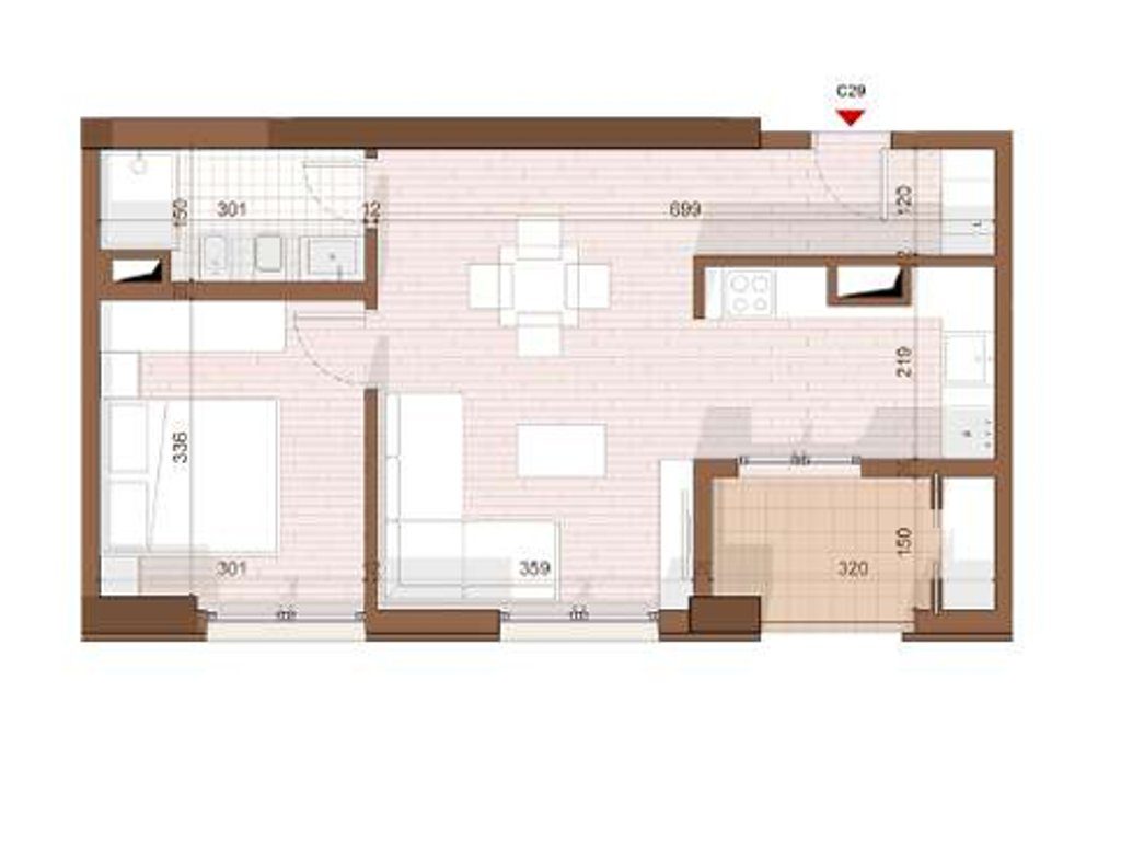 SHITET APARTAMENT 1+1 NE SHENGJIN 3