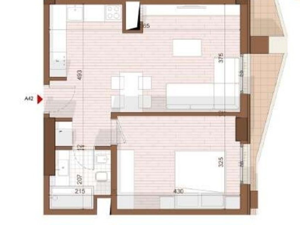 SHITET APARTAMENT 1+1 NE SHENGJIN