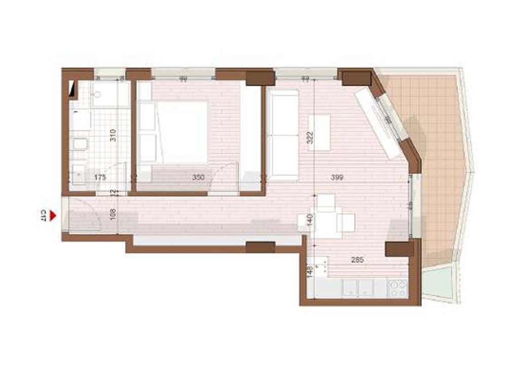SHITET APARTAMENT 1+1+ VERANDE NE SHENGJIN 3