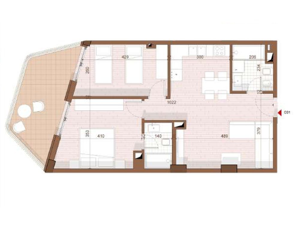 SHITET APARTAMENT 2+1+2 NE SHENGJIN 3