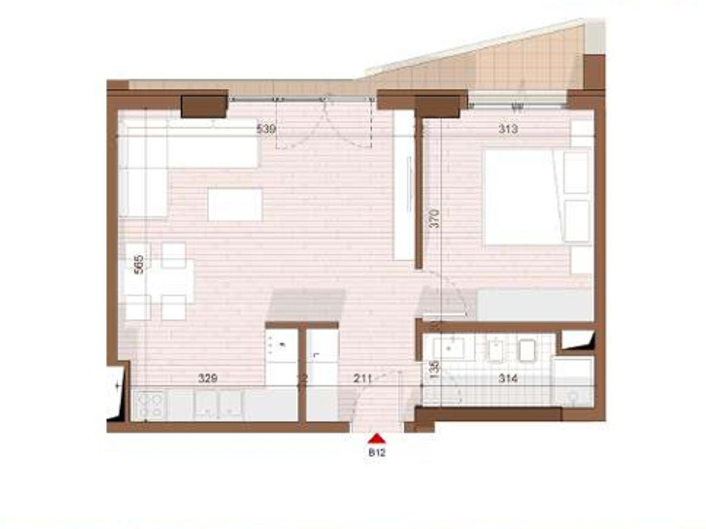 SHITET APARTAMENT 1+1 NE SHENGJIN 3