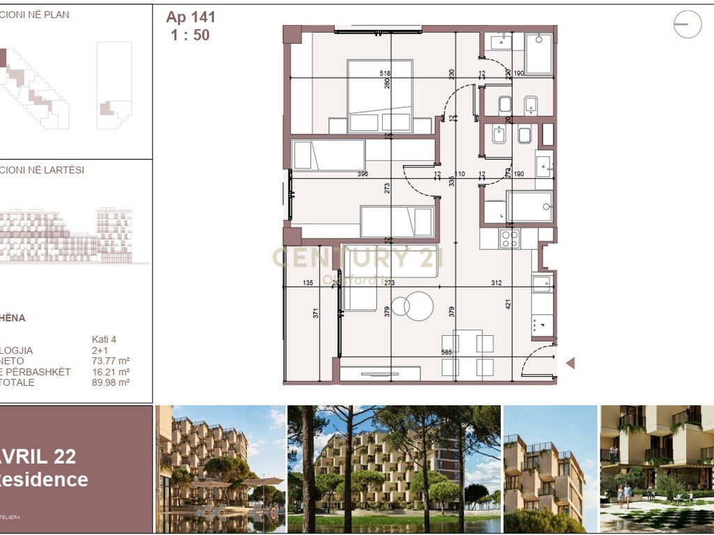 Apartament 2+1 për Shitje në AVRIL 22 Residence 2