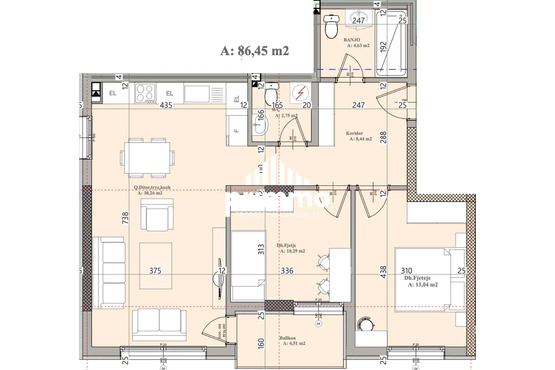 Apartament • 86.45m2