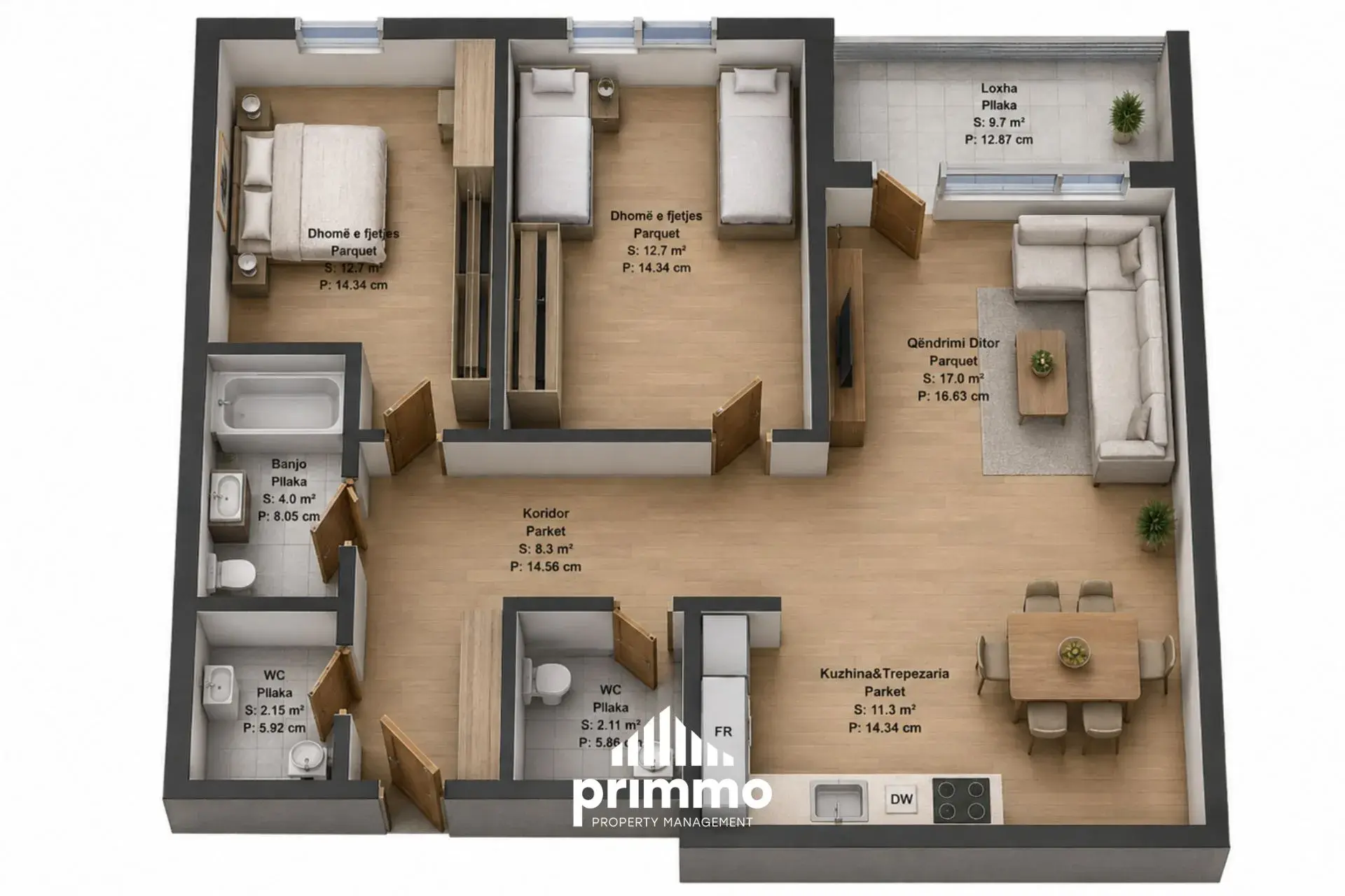 Apartament • 86m2