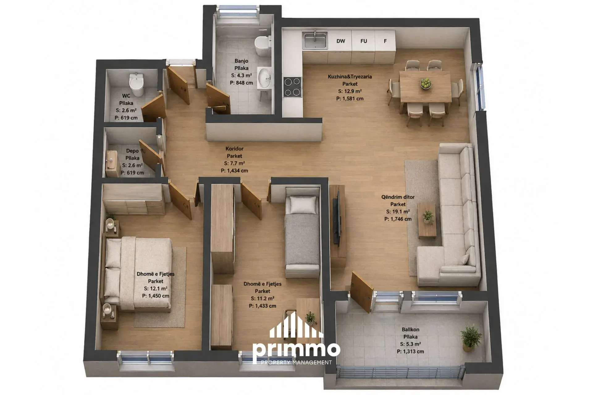 Apartament • 87m2