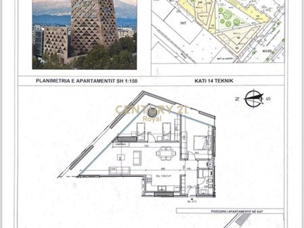 SHITET APARTAMENT 2+1 TEK TIRANA TOWER 4