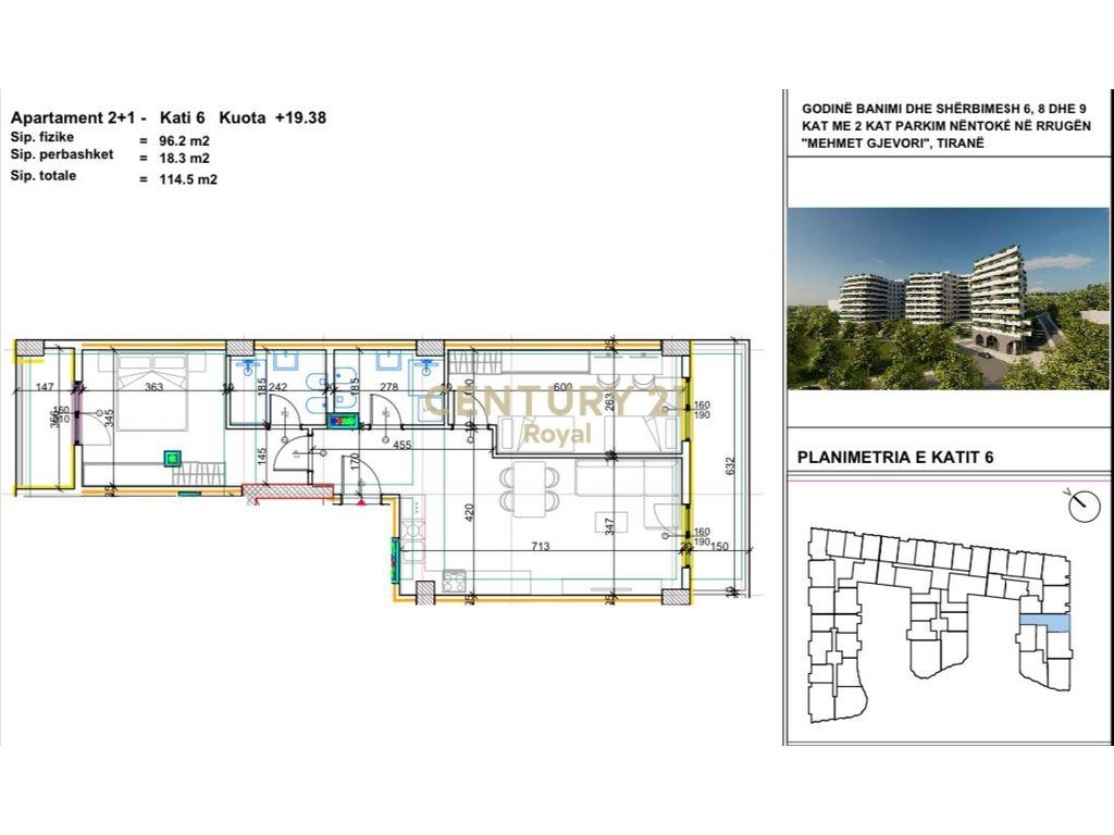 SHITET APARTAMENT 2+1+2 TEK ALUNA COMPLEX , PASKUQAN