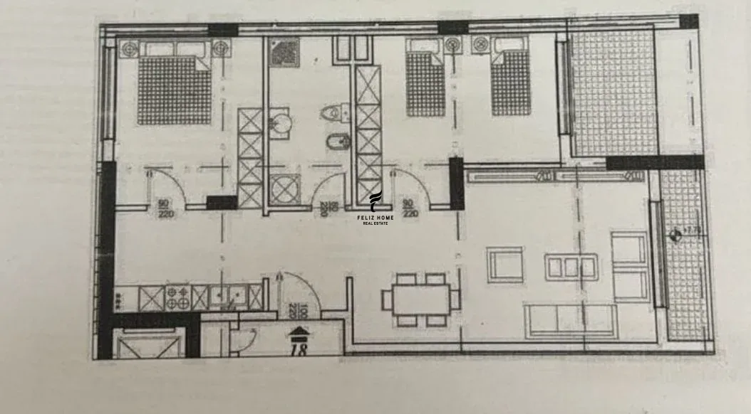 SHITET APARTAMENT 2+1 KOPSHTI BOTANIK 220.000 EURO