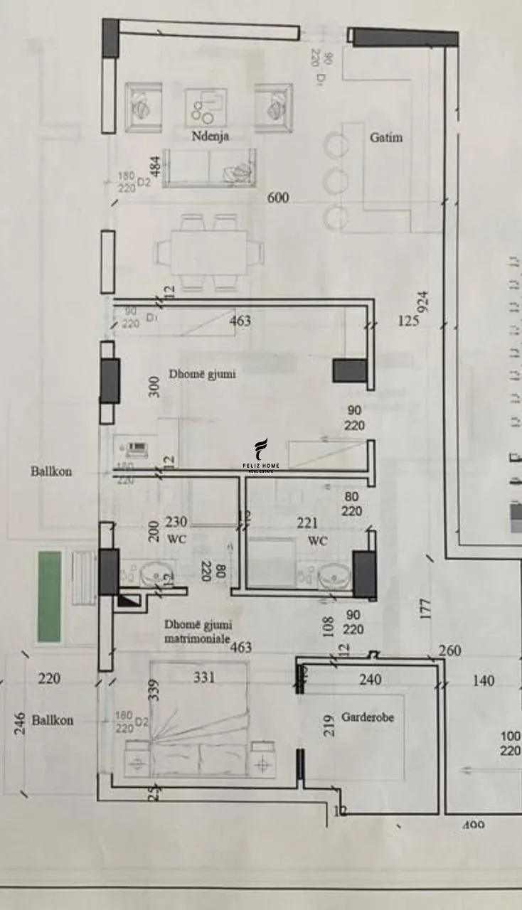 SHITET APARTAMENT 2+1 ALI DEMI 305.000 EURO
