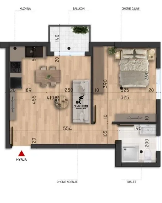 SHITET APARTAMENT 1+1 RRUGA E DURRESIT MALI ROBIT 65.000 EURO 1