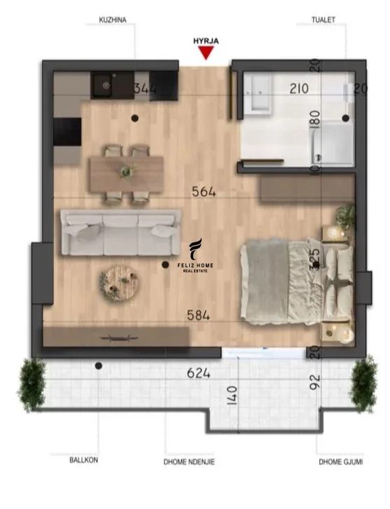 SHITET GARSONIRE 44 M2 MALI ROBIT DURRES 53.500 EURO