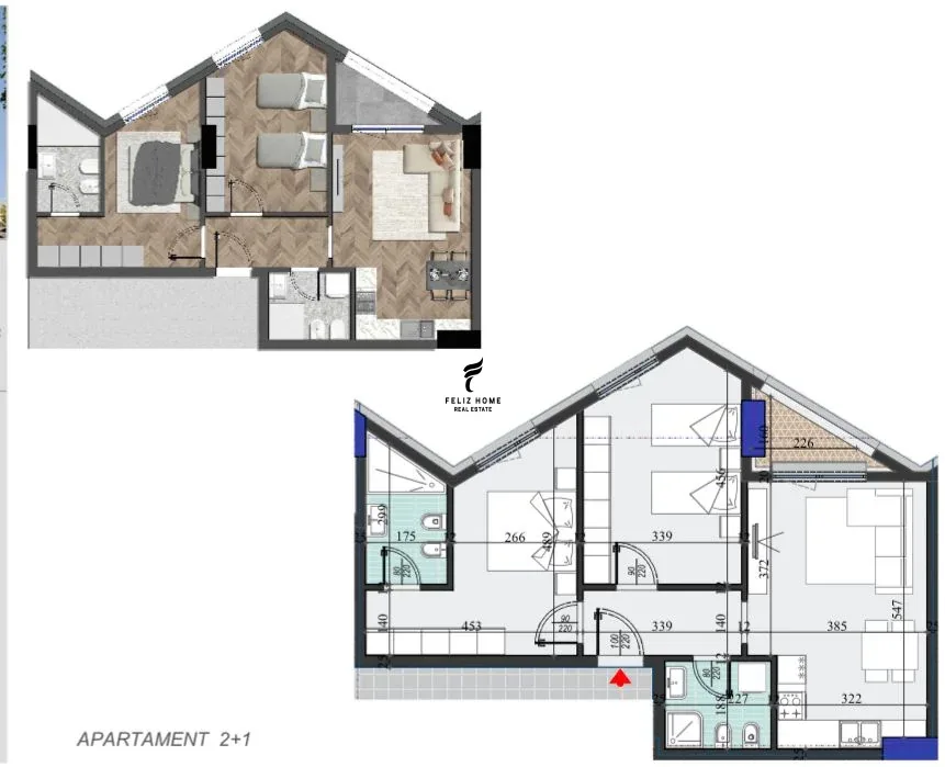 SHITET APARTAMENT 2+1 LAPRAKE 170.000 EURO 1