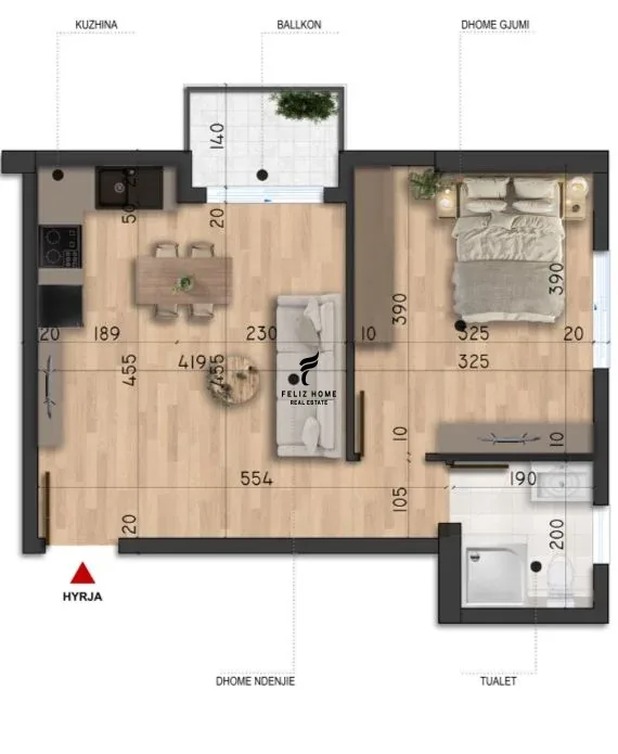 SHITET APARTAMENT 1+1 DURRES MALI ROBIT 65.000 EURO 3