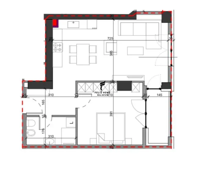 SHITET APARTAMENT 1+1 BRRYLI 218.660 EURO 2