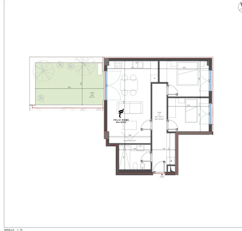 SHITET APARTAMENT 2+1 DHERMI 288.300 EURO