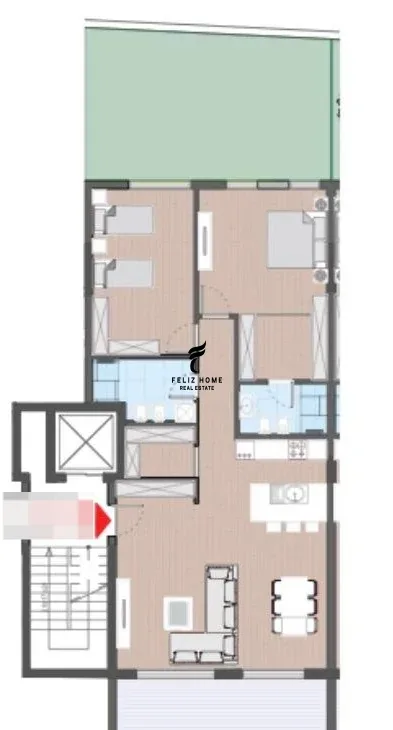 SHITET APARTAMENT 2+1 FARKE 345.000 EURO