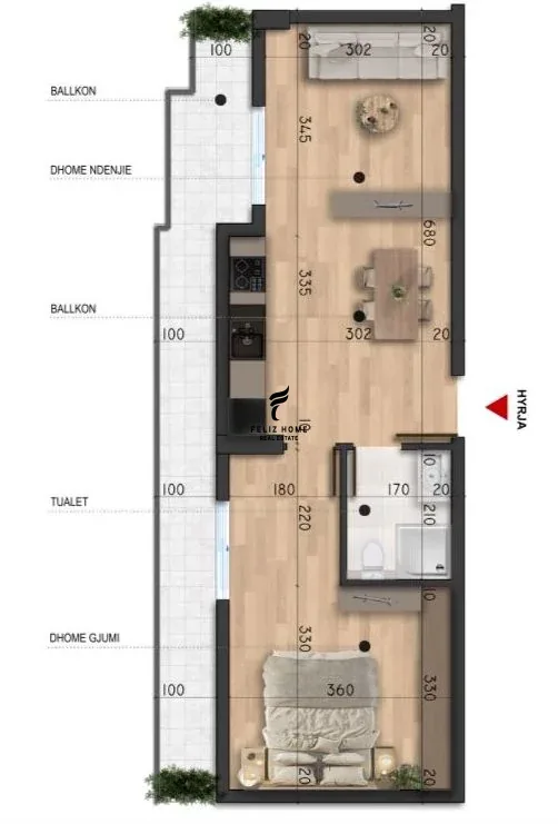 SHITET APARTAMENT 1+1 MALI ROBIT DURRES 83.000 EURO 2