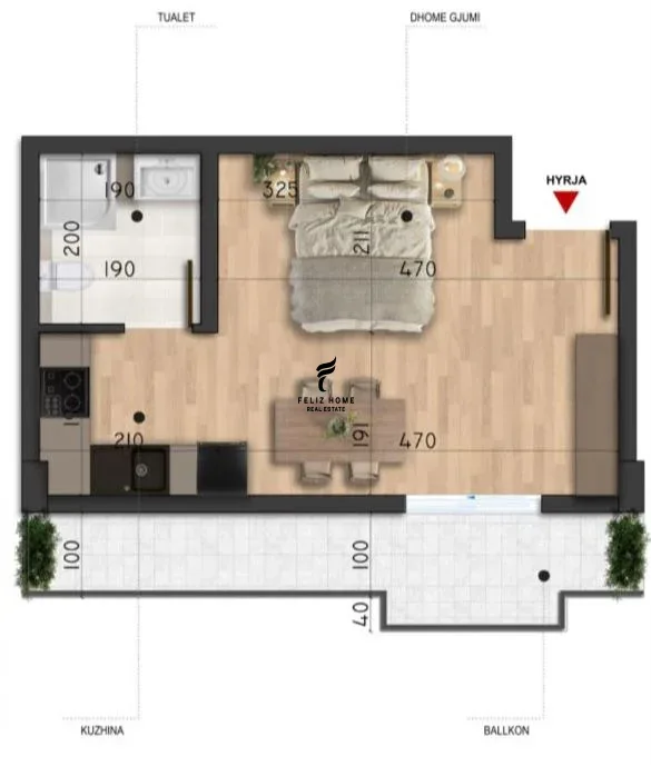SHITET GARSONIERE 42 M2 MALI ROBIT DURRES 51.000 EURO
