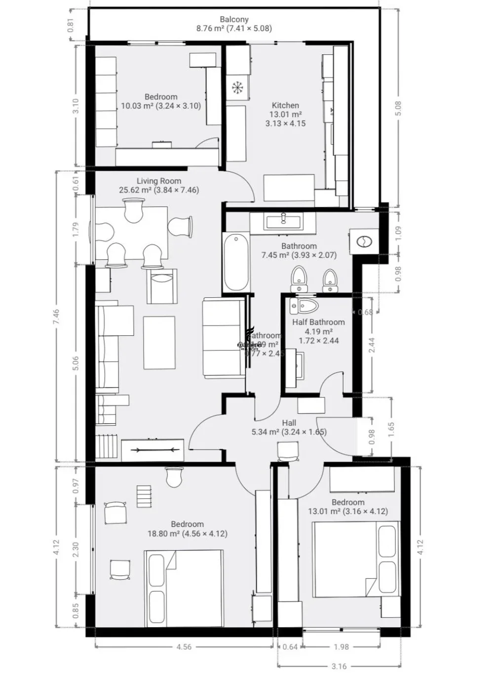 SHITET APARTAMENT 3+1+2 RRUGA E DURRESIT 300.000 EURO