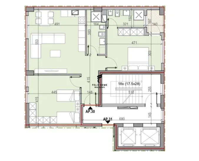 SHITET APARTAMENT 2+1 ISH FUSHA E AVIACIONIT 219.000 EURO