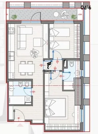 SHITET APARTAMENT 2+1 ZOGU I ZI 266.000 EURO 3