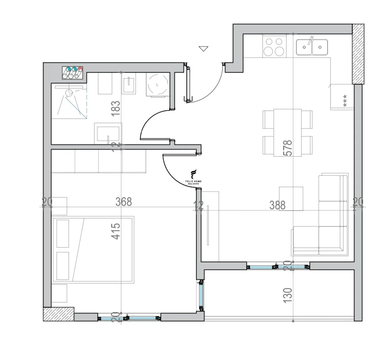 SHITET APARTAMENT 1+1 GOLEM 106.000 EURO 1