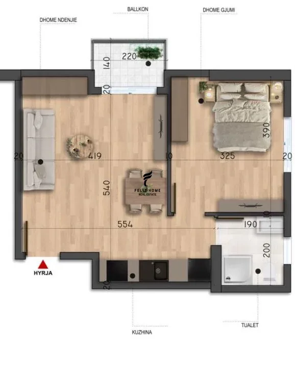 SHITET APARTAMENT 1+1 MALI ROBIT DURRES 65.000 EURO