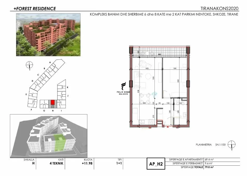 SHITET APARTAMENT 1+1 SHKOZE 103.000 EURO