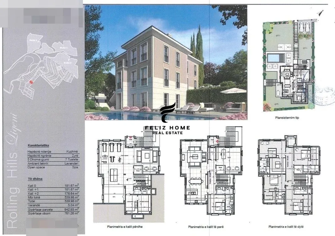 SHITET VILE ROLLING HILLS 943 M2 LIQENI I FARKES 1.535.000 EURO 4