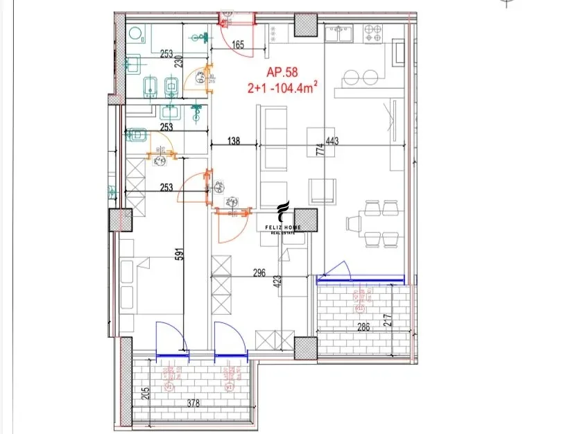SHITET APARTAMENT 2+1+2 DON BOSKO 227.000 EURO 3
