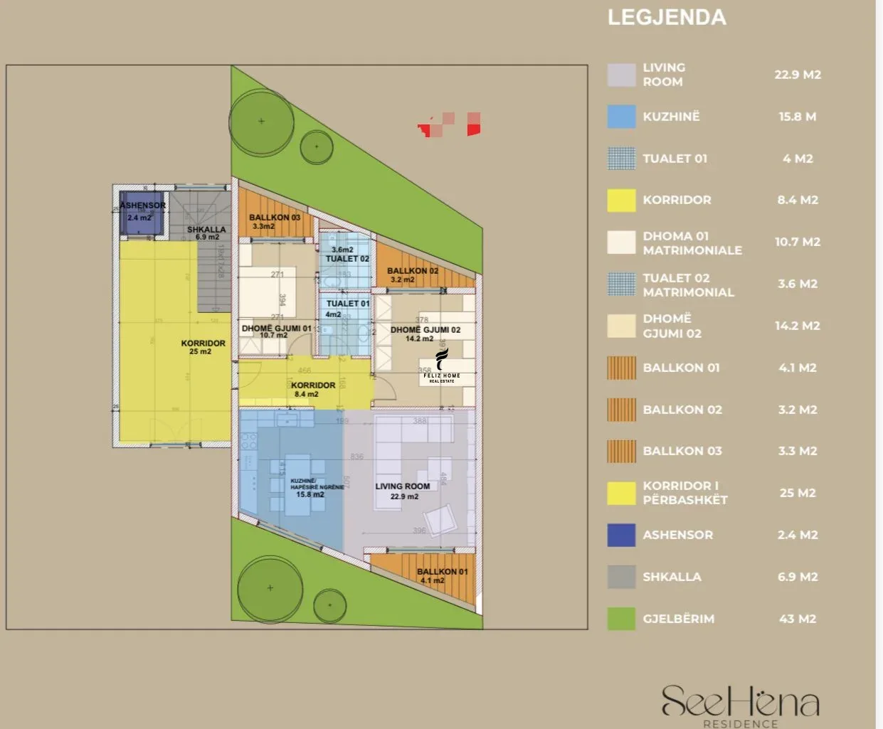 SHITET APARTAMENT 2+1 TEG 336.000 EURO 2