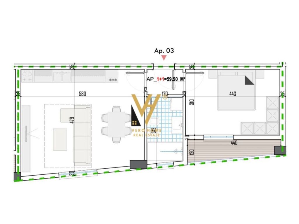 Shitet Apartament 1+1+ballkon ne Paskuqan 69 m2 1