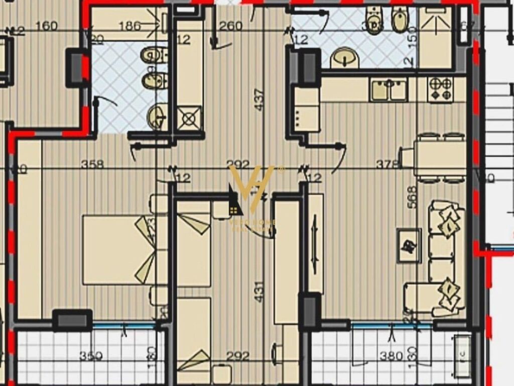 Shitet apartament 2+1+2 te Bulevardi i Ri 111 m2