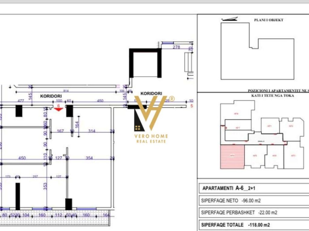 Shitet Apartament 2+1+ballkon ne Vlore , Kishes Ortodokse 118 m2
